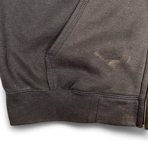 Carhartt Sweater Adult LARGE Black Hoodie Jacket Loose Fit Distressed Workwear - Picture 6 of 9